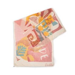 Szal damski Anekke, wykonany z lekkiego materiału tekstylnego z kolorowym artystycznym wzorem, różowy, 42470-032. Czerwone szaliki i chusty damskie Anekke, z aplikacjami. Za 119.00 zł.