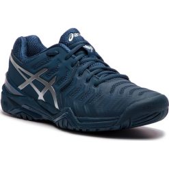 Buty ASICS - Gel-Resolution Novak E805N Peacoat/Silver 400. Niebieskie buty sportowe męskie Asics, z materiału. Za 599.00 zł.
