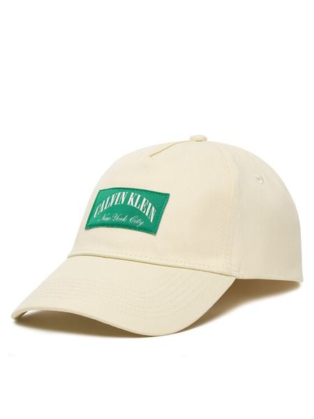 Calvin Klein Czapka z daszkiem Heritage Crest Patch Cap LV04D5103G Beżowy. Brązowe rękawiczki męskie Calvin Klein, bez wzorów, z bawełny. Za 109.99 zł.
