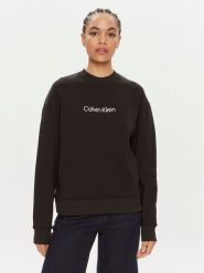 Calvin Klein Bluza Hero Logo K20K205450 Czarny Regular Fit. Czarne bluzy damskie Calvin Klein, m, bez wzorów, z bawełny, bez kaptura. Za 279.99 zł.