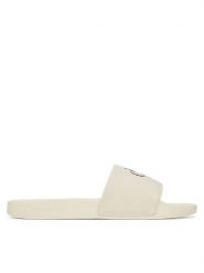 Calvin Klein Jeans Japonki Slide Monogram Wn Logo Ck YW0YW01967 Beżowy. Brązowe klapki damskie Calvin Klein Jeans, bez wzorów, z jeansu, bez obcasa. Za 109.99 zł.