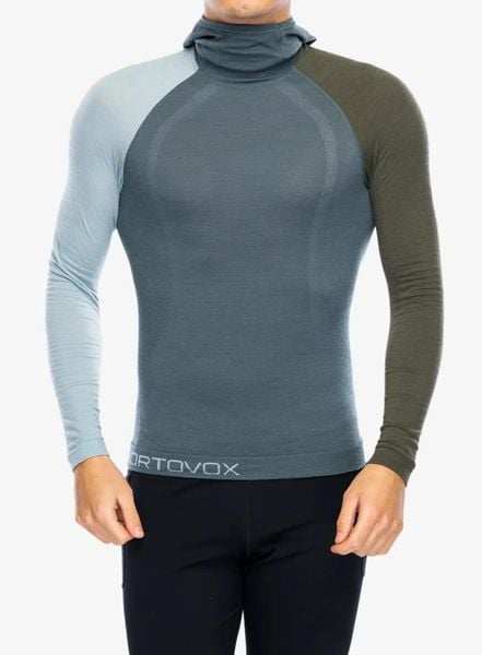 Bluza termoaktywna męska Ortovox 120 Comp Light Hoody. Zielone bluzy męskie ORTOVOX, na zimę, m, bez wzorów, z dzianiny. Za 473.00 zł.