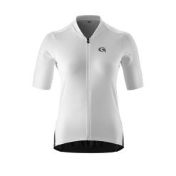 Damski jersey Gonso Sitivo. Białe koszulki sportowe damskie Gonso, bez wzorów, z jersey, bez kołnierzyka, bez ramiączek, rowerowe. Za 515.10 zł.