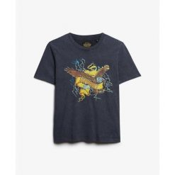 Koszulka damska z luźnym krojem i wzorem Superdry Biker Rock. Czarne t-shirty damskie Superdry., xs, bez wzorów, klasyczne, bez kołnierzyka. Za 144.60 zł.