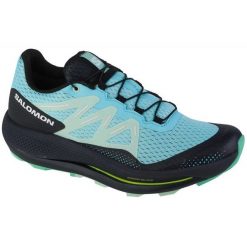 Buty do biegania Salomon Pulsar Trail W 472104 niebieskie. Niebieskie obuwie sportowe damskie bez wzorów, z gumy, do biegania. Za 741.80 zł.
