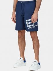 Szorty kąpielowe męskie EA7 Emporio Armani kąpielówki bokserki. Niebieskie kąpielówki męskie EA7, m, bez wzorów, długie, trekkingowe. Za 299.00 zł.