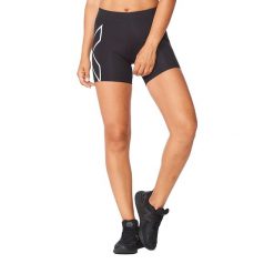 Spodenki treningowe damskie 2XU Core Compression 5". Czarne obuwie sportowe damskie 2XU, xs, bez wzorów, sportowe, na fitness i siłownię. Za 129.99 zł.