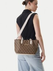 Guess Torebka J6RZ13 WFMF0 Brązowy. Brązowe torebki do ręki damskie Guess, z aplikacjami, ze skóry, bez dodatków. Za 275.99 zł.