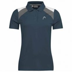 Koszulka polo damska CLUB 22 Tech. Niebieskie koszulki sportowe damskie Head, l, bez wzorów, z materiału, bez kołnierzyka, bez ramiączek, na fitness i siłownię. Za 221.00 zł.