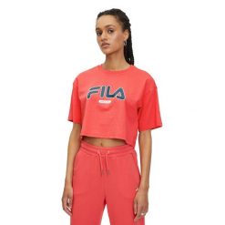 Koszulka damska FILA Lucena. Brązowe t-shirty damskie Fila, m, bez wzorów, casualowe, bez kołnierzyka. Za 85.99 zł.