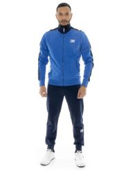 Bluza z bawełna z pełny zamek błyskawiczny na co dzień. Szare bluzy męskie LEONE 1947 APPAREL, s, bez wzorów, z bawełny, bez kaptura, na fitness i siłownię. Za 383.11 zł.