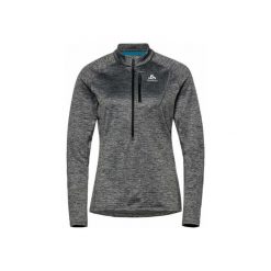 Bluza tech. damska Odlo Mid layer 1/2 zip TENCIA. Czarne bluzy sportowe damskie Odlo, bez wzorów, bez kaptura, narciarskie. W wyprzedaży za 239.99 zł.