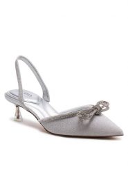 Aldo Sandały Boucletta 13710831 Srebrny. Szare klapki damskie Aldo, bez wzorów, ze skóry, bez obcasa, na szpilce, bez zapięcia. Za 259.99 zł.