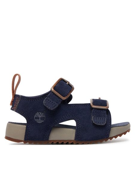 Timberland Sandały Castle Island TB0A44FTEP31 Granatowy. Niebieskie sandały chłopięce Timberland, ze skóry, bez zapięcia. Za 229.99 zł.