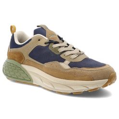 Granatowe Sneakersy Jeep Modne Obuwie Męskie. Brązowe półbuty na co dzień męskie Jeep, z zamszu, bez zapięcia. Za 409.00 zł.