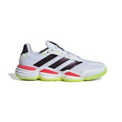 Buty halowe adidas Stabil 16. Białe obuwie sportowe damskie Adidas, bez wzorów, do piłki ręcznej. Za 559.30 zł.