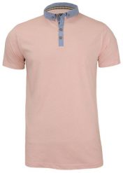 Koszulka Polo z Niebieskimi Wstawkami - 100% BAWEŁNA - Brave Soul, Męska. Czerwone koszulki polo męskie Brave Soul, l, bez wzorów, z bawełny, casualowe, bez ramiączek. Za 49.00 zł.