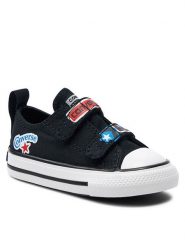 Converse Trampki Chuck Taylor All Star Easy On Sticker Stash A06359C Czarny. Czarne trampki i tenisówki chłopięce Converse, bez wzorów, z materiału, retro, bez zapięcia. Za 179.99 zł.
