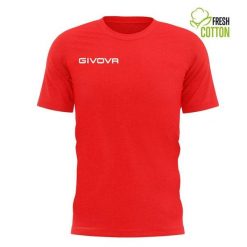 Givova unisex t-shirt 100% bawełna, krótki rękaw, okrągły dekolt. Czerwone t-shirty męskie Givova, na lato, m, bez wzorów, z bawełny, klasyczne, bez kołnierzyka. Za 59.82 zł.