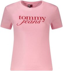 TOMMY HILFIGER DAMSKA KOSZULKA Z KRÓTKIM RĘKAWEM RÓŻOWA M. Czerwone t-shirty damskie Tommy Hilfiger, m, bez wzorów, bez kołnierzyka. Za 185.03 zł.