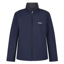 Męski Softshell Cera V. Niebieskie kurtki sportowe męskie Regatta, m, bez wzorów, z softshellu, trekkingowe. Za 147.99 zł.
