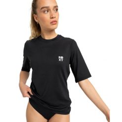 Koszulka rash vest z krótkim rękawem dla Kobiety HAPPY WAVES Czarny. Czarne koszulki sportowe damskie Roxy, l, bez wzorów, z elastanu, sportowe, bez kołnierzyka. Za 149.99 zł.