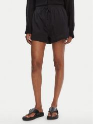 Seafolly Szorty materiałowe Crinkle 55429-SH Czarny Regular Fit. Czarne szorty damskie Seafolly, xl, bez wzorów, z bawełny. Za 219.99 zł.