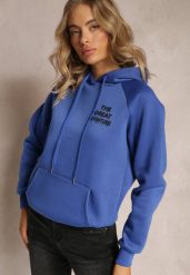Granatowa Wsuwana Bluza z Kapturem Sivame. Niebieskie bluzy damskie Renee, l, bez wzorów, z polaru, z kapturem. Za 79.99 zł.