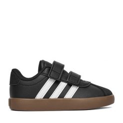 Sneakersy adidas. Czarne trampki i tenisówki chłopięce Adidas, bez wzorów, bez zapięcia. Za 179.99 zł.