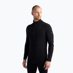 Bluza termoaktywna męska icebreaker 260 Tech LS Half Zip. Czarne bluzy męskie Icebreaker, na zimę, m, bez wzorów, bez kaptura. Za 439.99 zł.