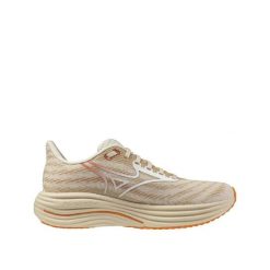 Buty biegowe Mizuno Wave Rider 29 Beżowy/Biały/Pomarańczowy. Białe obuwie sportowe damskie Mizuno, bez wzorów, z materiału, do biegania, mizuno wave. Za 579.99 zł.