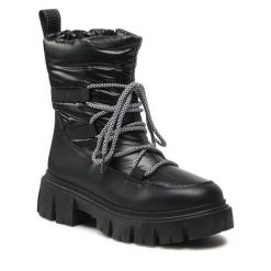 Trzewiki Jenny Fairy. Czarne botki damskie Jenny Fairy, bez obcasa, na płaskiej podeszwie, bez zapięcia. Za 107.98 zł.