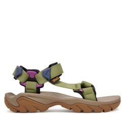 Sandały Teva. Zielone obuwie sportowe damskie Teva, bez wzorów, trekkingowe. Za 519.99 zł.