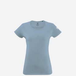 Koszulka damska techniczna MILLET W Hiking Jacquard Ts Ss niebieski. Niebieskie t-shirty damskie Millet, xl, bez wzorów, bez kołnierzyka. Za 149.00 zł.