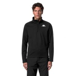 1/4 zip fleece Kappa 8cento 821. Czarne kurtki sportowe męskie Kappa, na zimę, m, bez wzorów, z polaru, narciarskie. Za 240.35 zł.