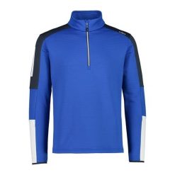 Bluza męska techniczna CMP 31E0447. Niebieskie bluzy sportowe męskie CMP, m, bez wzorów, bez kaptura, trekkingowe. W wyprzedaży za 209.99 zł.