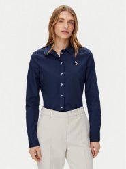 U.S. Polo Assn. Koszula WUP1306 Granatowy Regular Fit. Niebieskie bluzki damskie U.S. Polo Assn., l, bez wzorów, z bawełny, bez kołnierzyka, bez ramiączek. Za 189.99 zł.