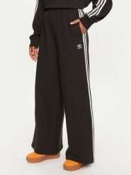 Adidas Spodnie dresowe 3-Stripes IY7255 Czarny Loose Fit. Czarne spodnie dresowe damskie Adidas, xl, bez wzorów, z bawełny. Za 259.99 zł.