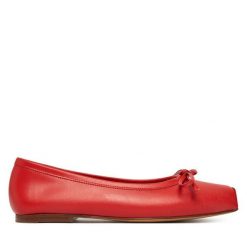 Baleriny Balagan. Czerwone baleriny damskie BALAGAN, bez wzorów, bez obcasa. Za 549.99 zł.