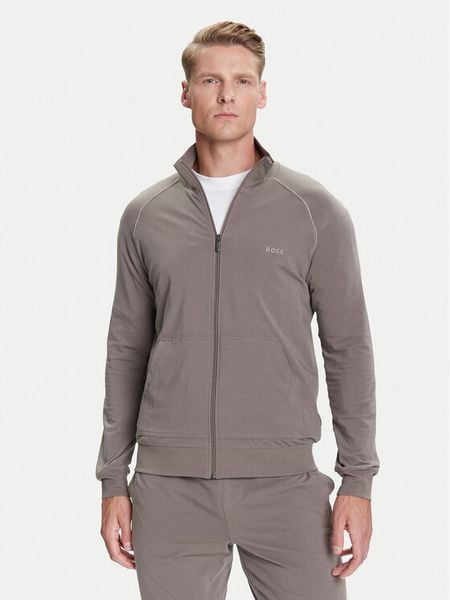 BOSS Bluza Mix&Match 50515307 Brązowy Regular Fit. Brązowe bluzy męskie Boss, m, bez wzorów, z bawełny, bez kaptura. Za 239.99 zł.