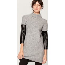 Sweter z domieszką wełny - Szary. Szare swetry damskie Mohito, z wełny. Za 119.99 zł.