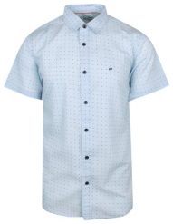 Koszula Męska Bawełniana, Błękitna Casualowa, Krótki Rękaw -PAKO JEANS. Niebieskie koszule męskie Pako Jeans, l, bez wzorów, z bawełny, casualowe, bez kołnierzyka, bez ramiączek. Za 165.00 zł.