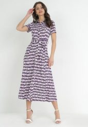 Fioletowa Koszulowa Sukienka Maxi z Materiałowym Paskiem Rainora. Fioletowe sukienki damskie Born2be, na co dzień, l, bez wzorów, z materiału, eleganckie, bez kołnierzyka, bez ramiączek, maxi, kopertowe. Za 179.99 zł.