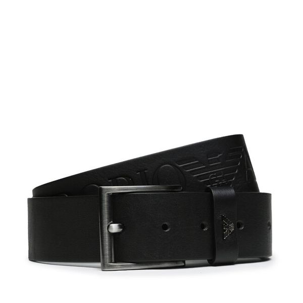Pasek Męski Emporio Armani. Czarne paski damskie Emporio Armani, bez wzorów. Za 411.99 zł.