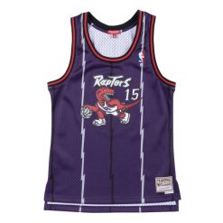 Damska koszulka nba Toronto Raptors Vince Carter. Fioletowe koszulki sportowe damskie Mitchell & Ness, bez wzorów, z jersey, bez kołnierzyka, bez ramiączek, do koszykówki. Za 457.50 zł.