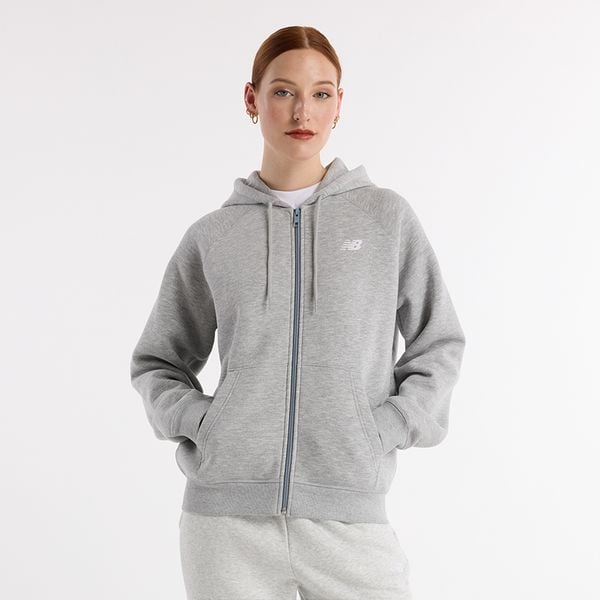 Bluza damska New Balance WJ43525AG – szara. Szare bluzy damskie New Balance, l, bez wzorów, z bawełny, bez kaptura. Za 279.99 zł.