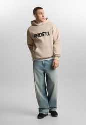 Bluza sportowa męska Prosto Big log z kapturem. Brązowe bluzy męskie Prosto., m, bez wzorów, z dresówki, z kapturem. Za 224.99 zł.