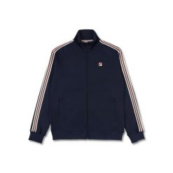 Kurtka z dresu Fila Biella Regular. Niebieskie kurtki męskie Fila, l, bez wzorów, z dresówki. Za 432.90 zł.