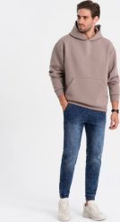 Ombre Spodnie męskie marmurkowe jeansowe JOGGERY - ciemnoniebieskie V1 OM-PADJ-0133 S. Niebieskie spodnie materiałowe męskie Ombre, m, bez wzorów, z jeansu. Za 89.99 zł.