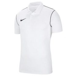 Męska Koszulka Polo Park 20. Białe koszulki polo męskie Nike, l, bez wzorów, sportowe, bez ramiączek. Za 201.99 zł.